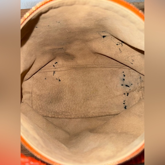 FIRM - Bottega Veneta Orange Hobo style Leather Purse - Picture 10 of 12